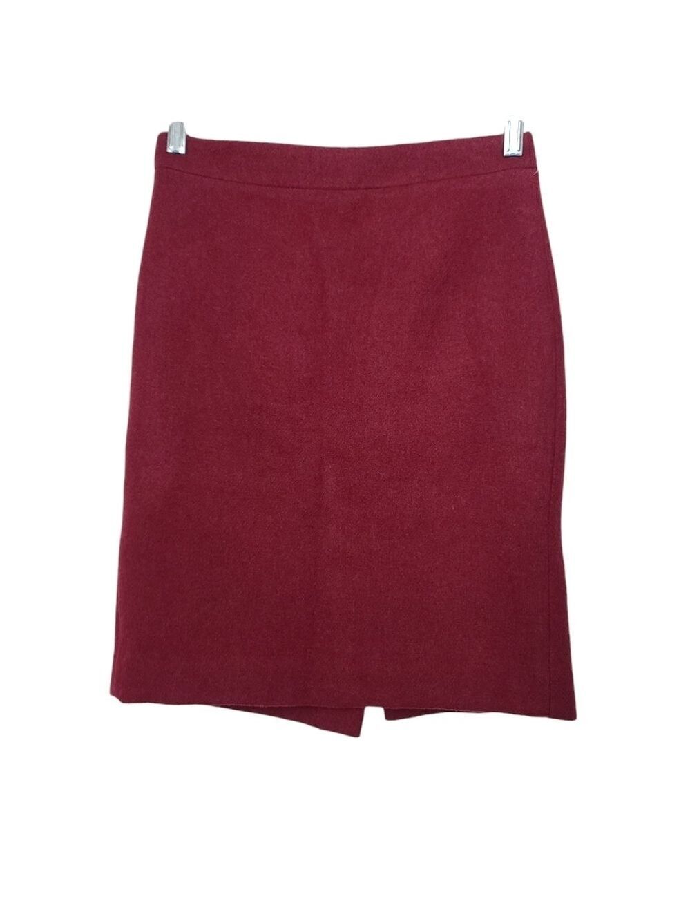 J. Crew Mercantile Red Wool Blend Pencil Skirt 00